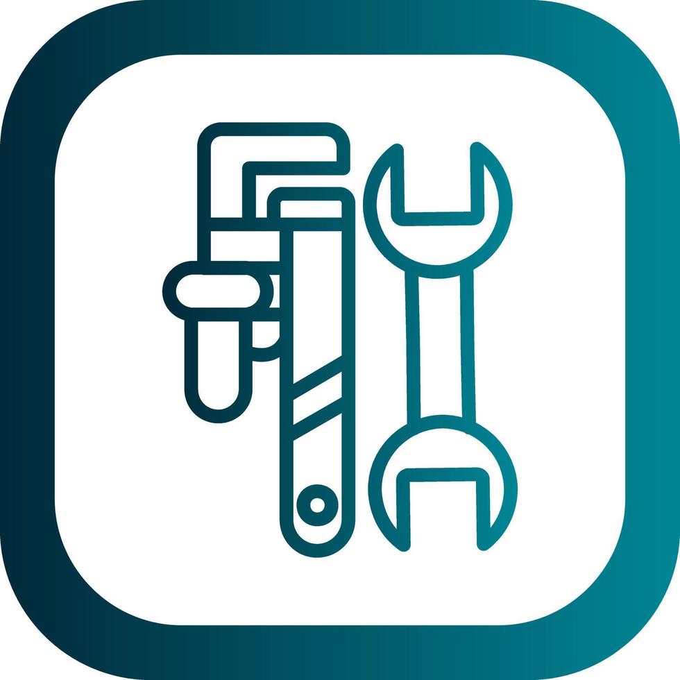 Pipe Wrench Vector Icon Design