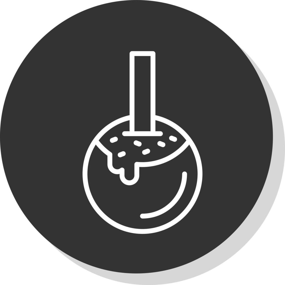 Caramel Apple Vector Icon Design