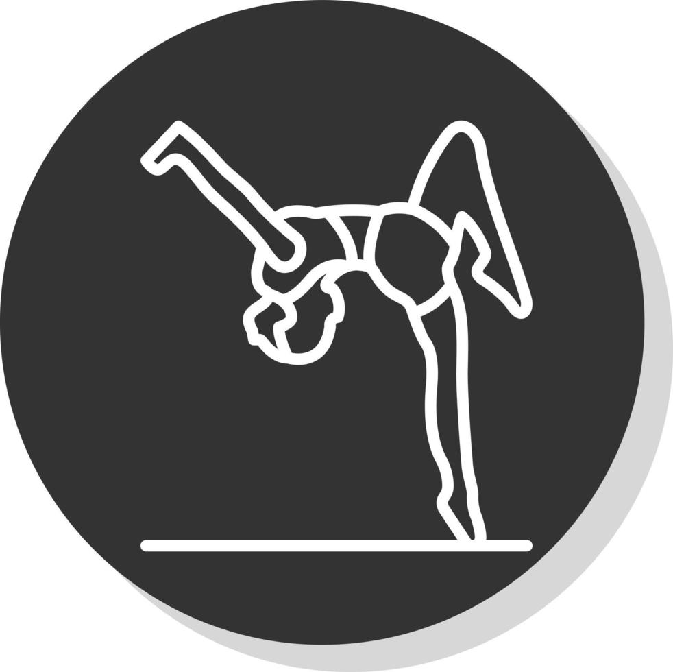 diseño de icono de vector de gimnasta