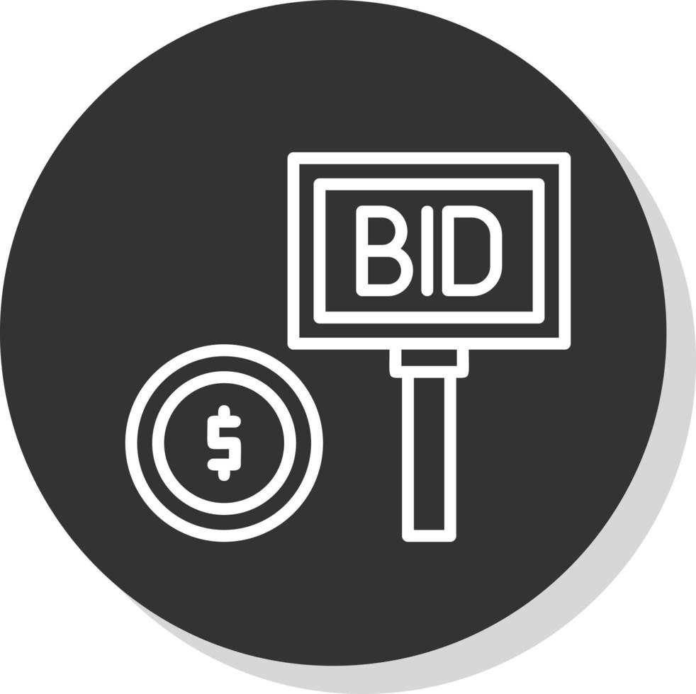 Bid Vector Icon Design