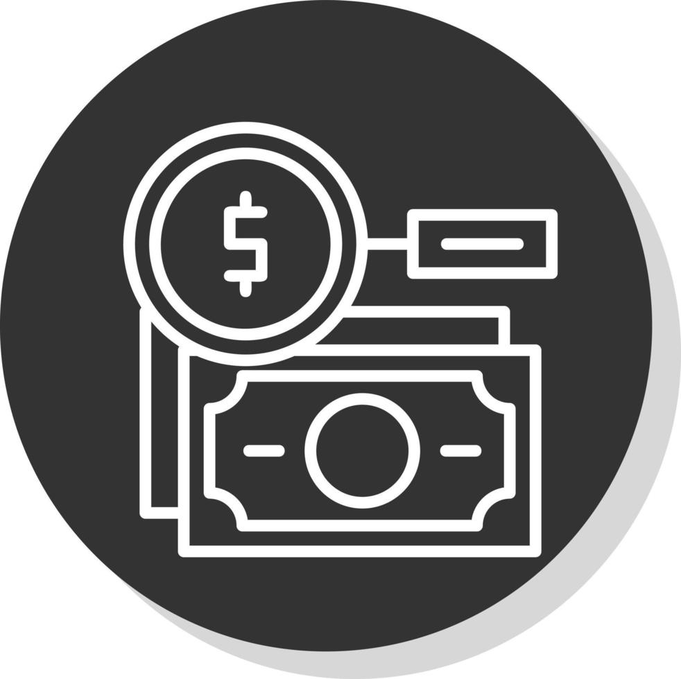 Search Money Vector Icon Design