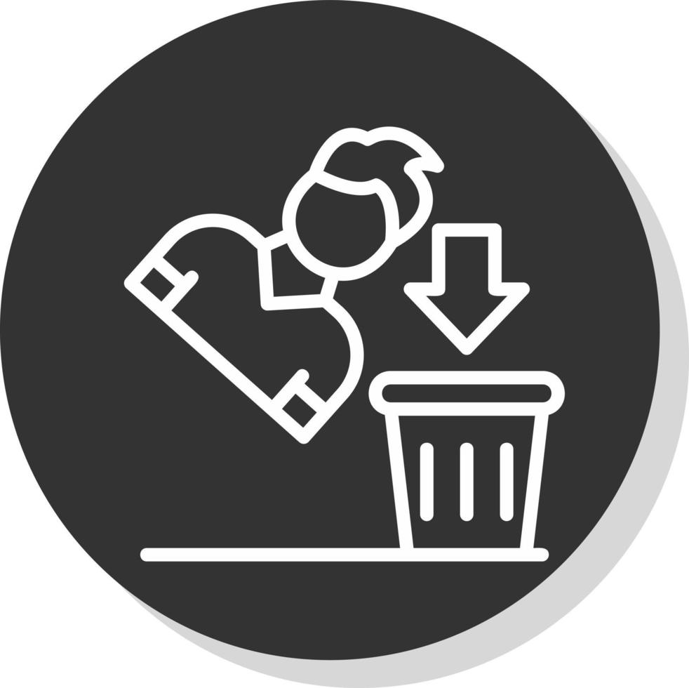 Thrown Away Vector Icon Design