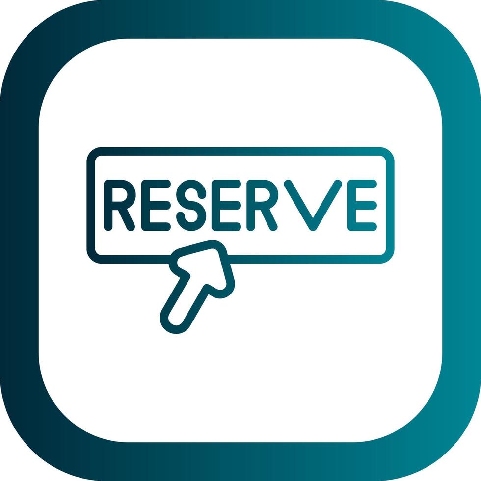 diseño de icono de vector de reserva