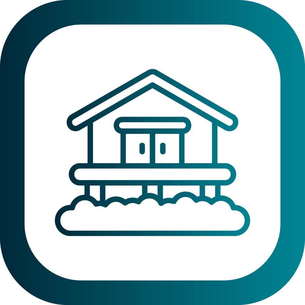 Ski Resort Vector Icon Design