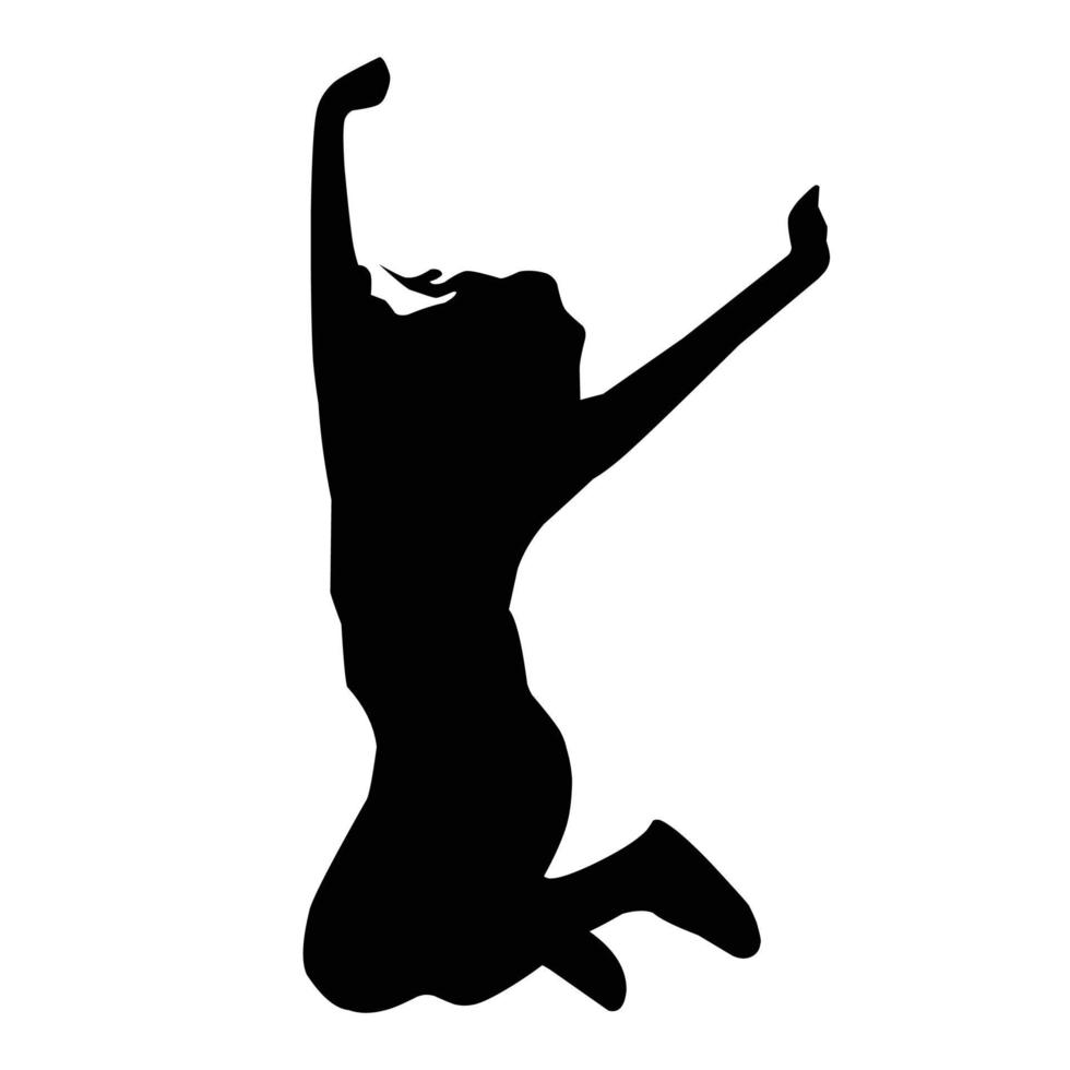 Girl Jump silhouette Vector