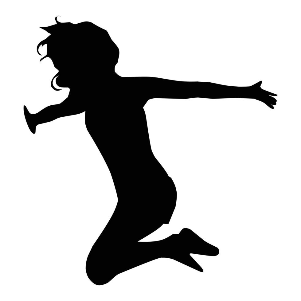 Jump Like Free silhouette Vector