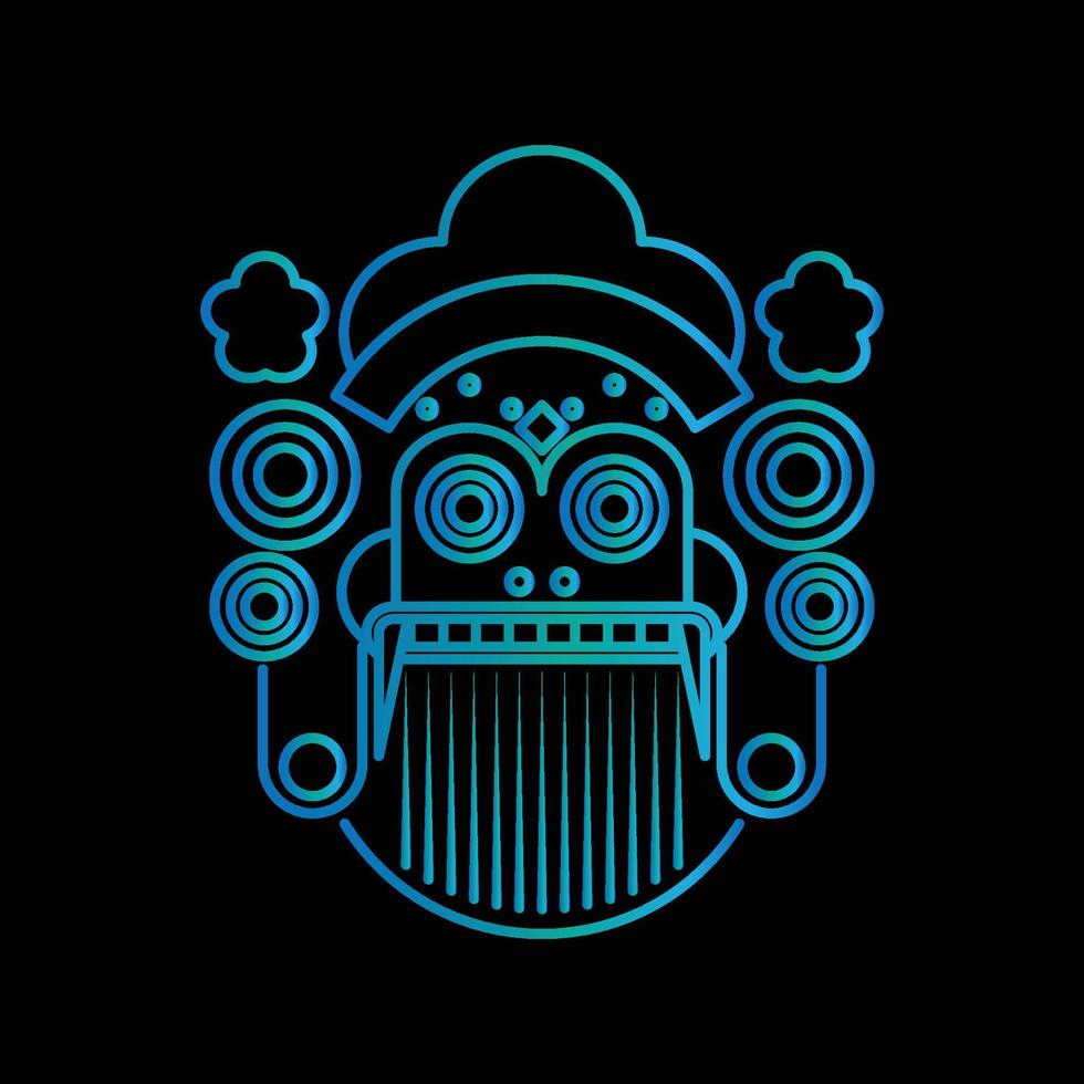 Barong Line Art Logo vector