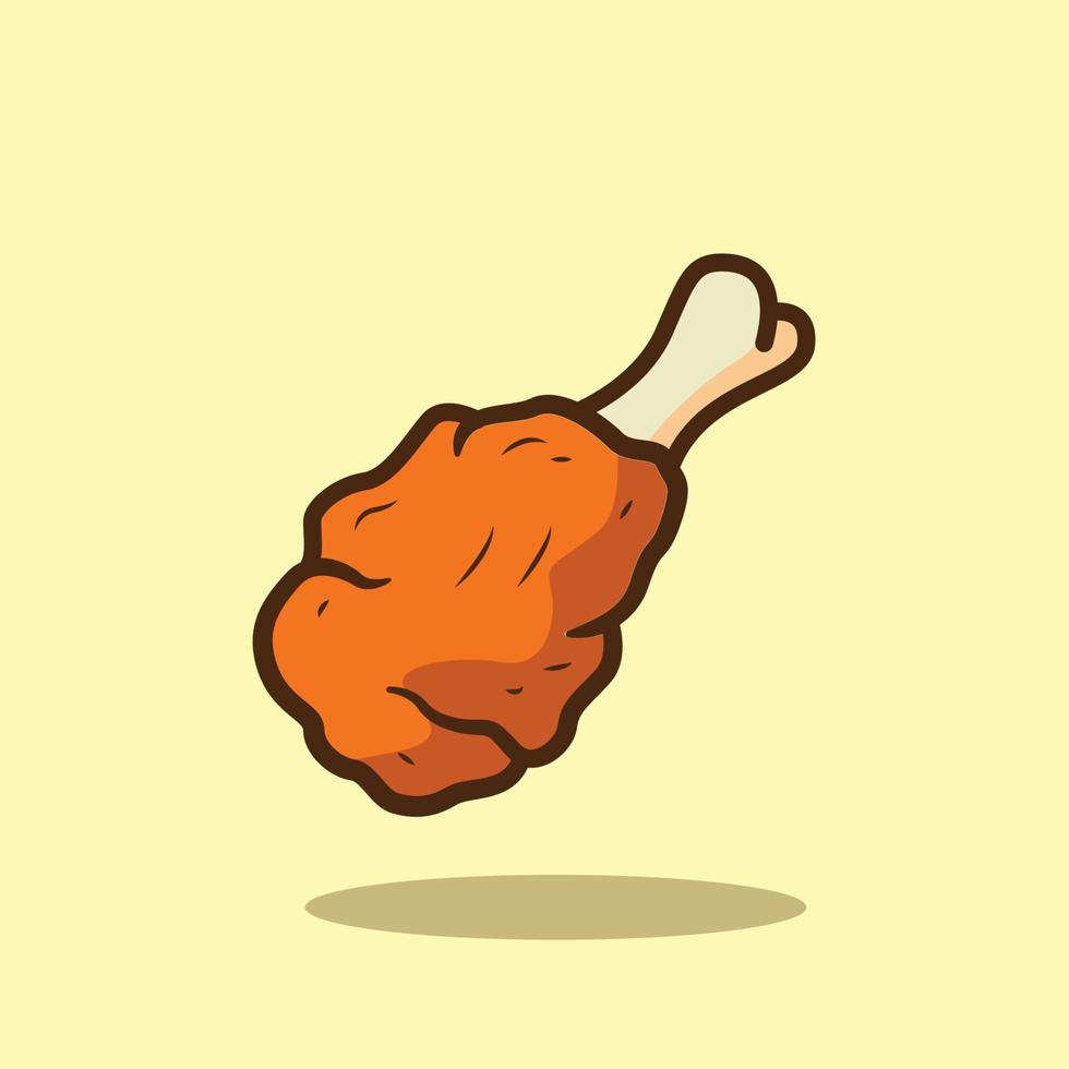 el ilustración de tambor palo frito pollo vector