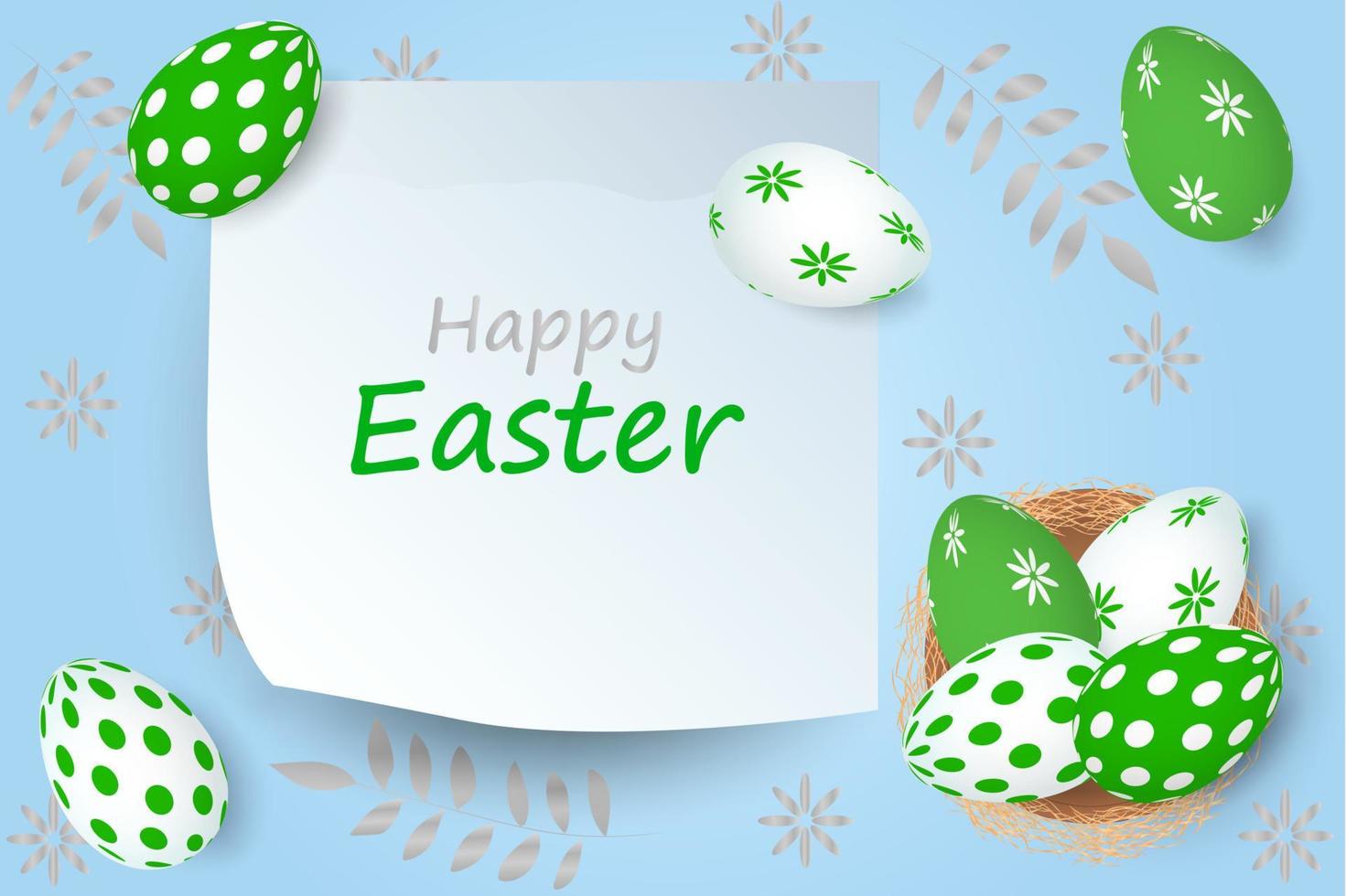 Easter poster and banner template vector