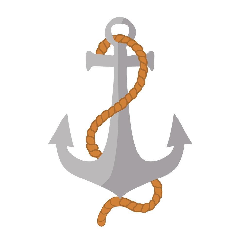 Hand-drawn anchor with rope 21177914 Vector Art at Vecteezy