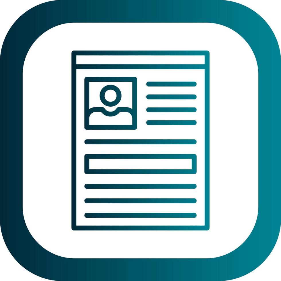 Curriculum Vector Icon Design