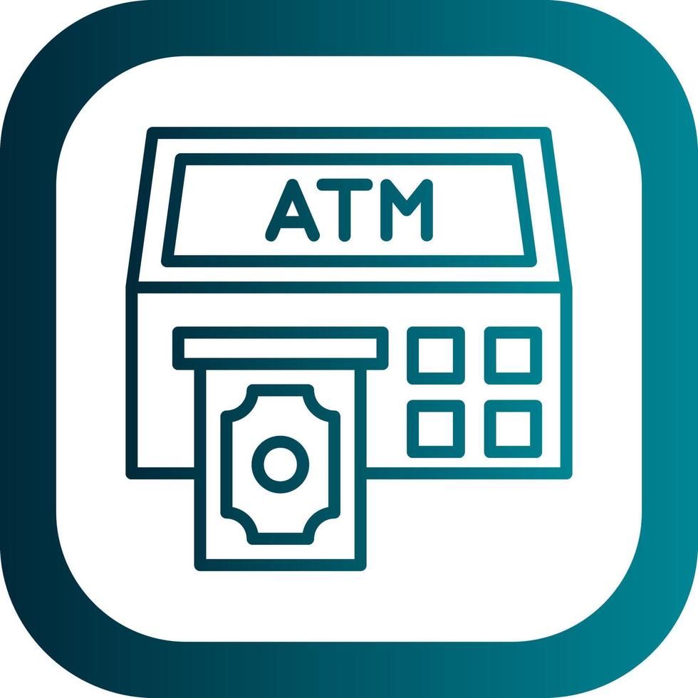 Atm Machine Vector Icon Design