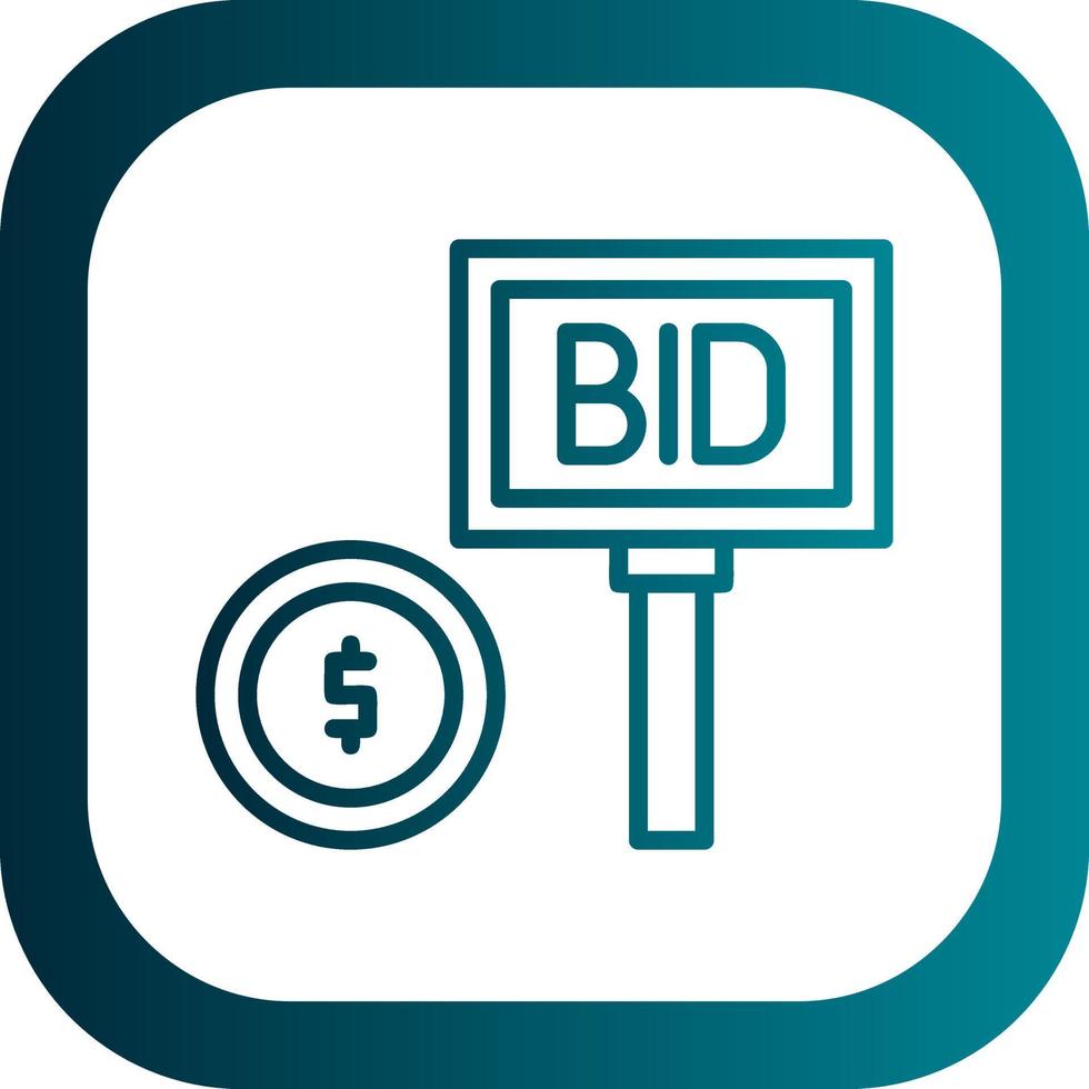 Bid Vector Icon Design