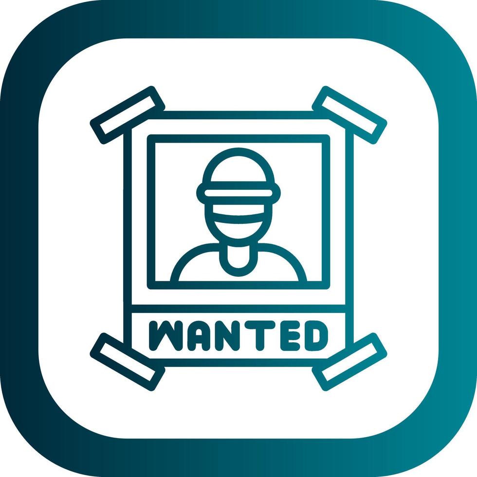 Wanted Vector Icon Design