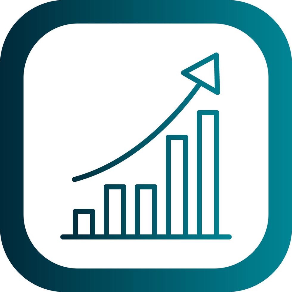 Growth Graph Vector Icon Design