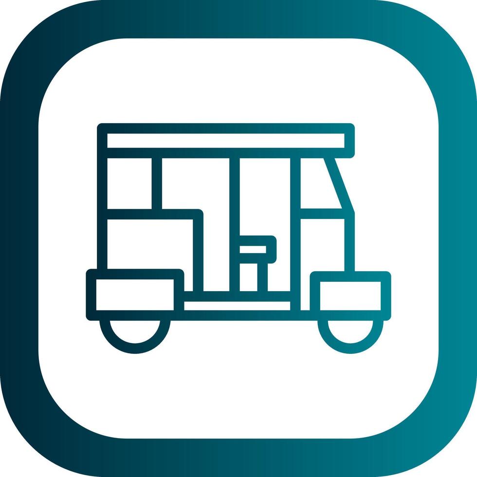 Rickshaw Vector Icon Design