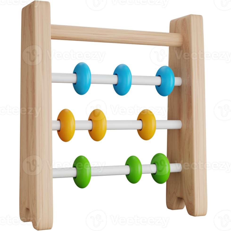 3d icono ilustración ábaco calculador herramienta png