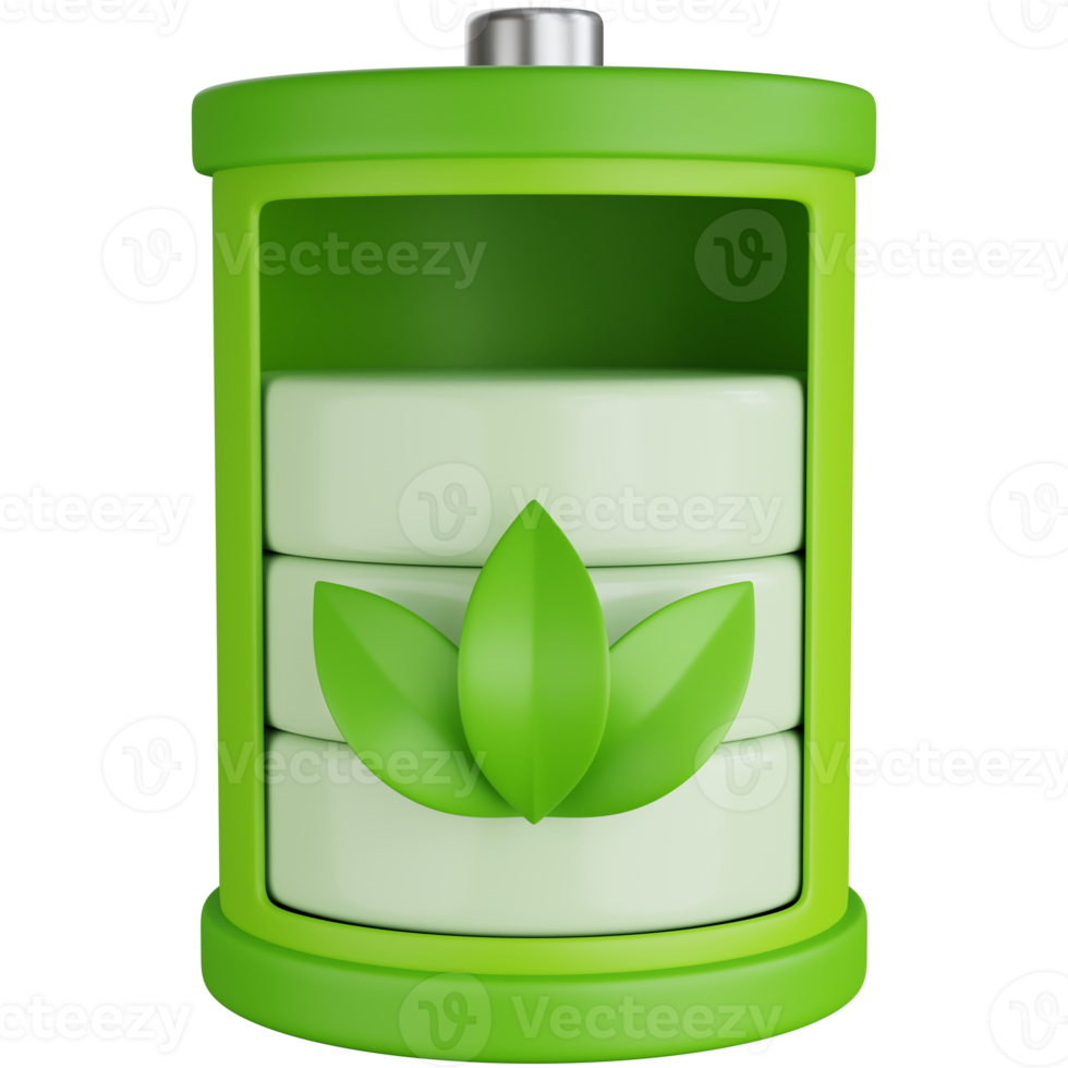 3D Icon Illustration Eco friendly Battery png