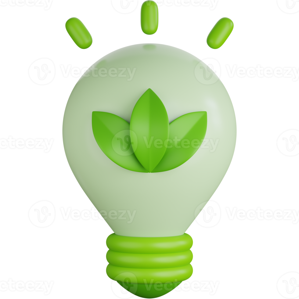 3D Icon Illustration Eco friendly Lamp png