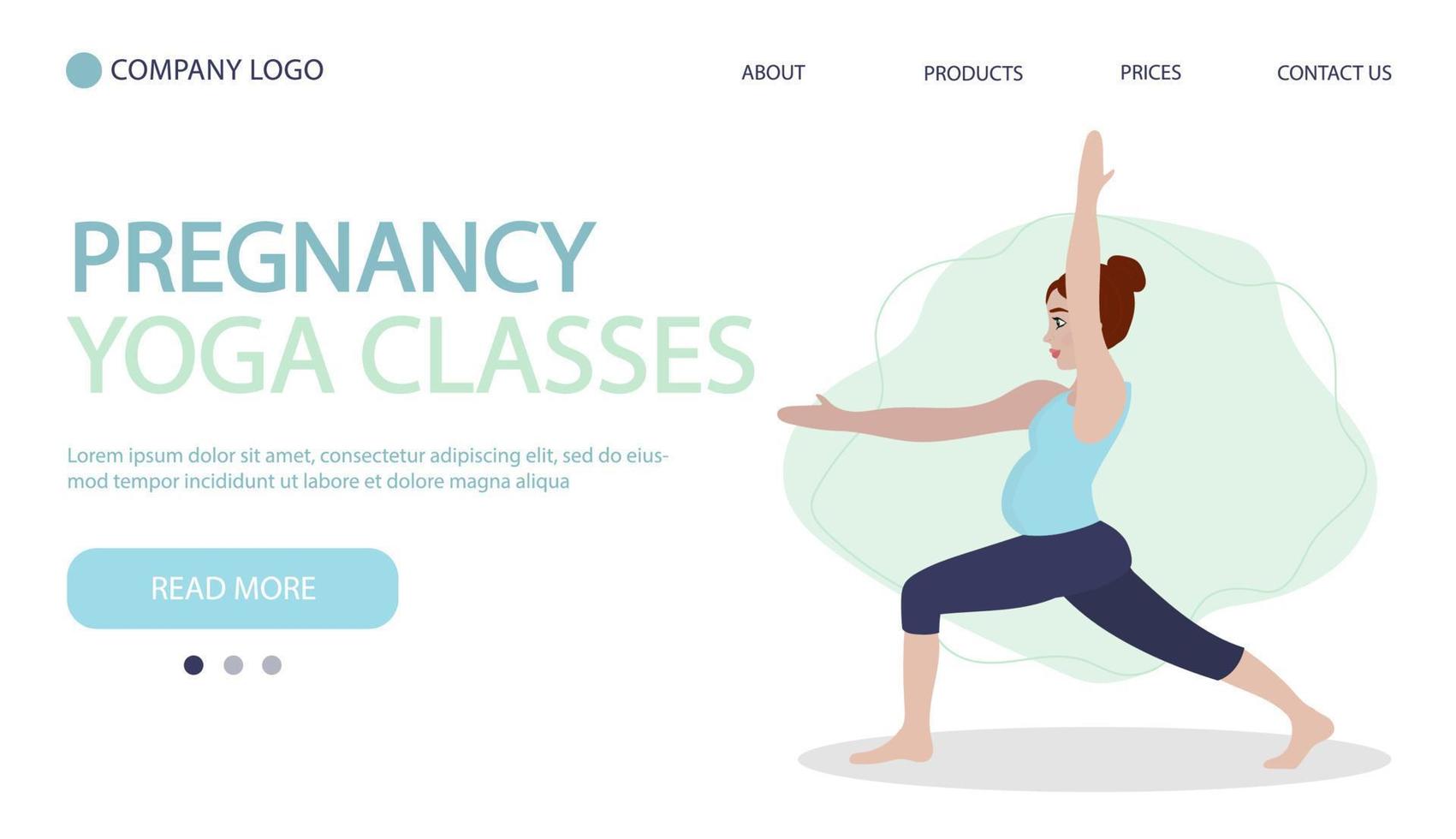 embarazada mujer hacer ejercicio yoga. concepto ilustración para sano estilo de vida, deporte, haciendo ejercicio hogar página bandera vector