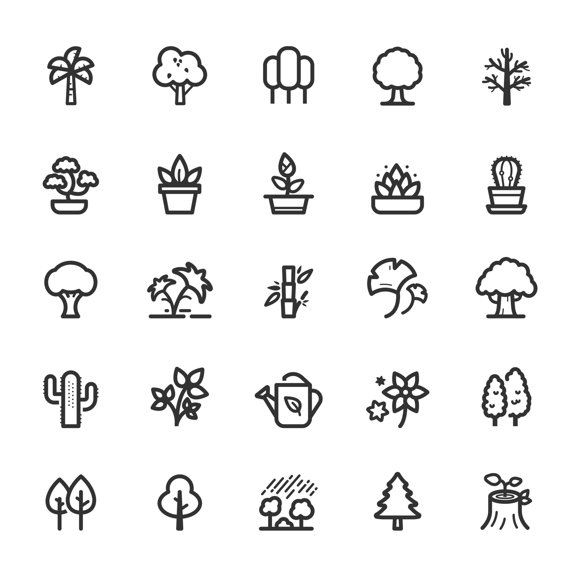 Free Icon set - Tree and Natural line icon 21179083 PNG with ...