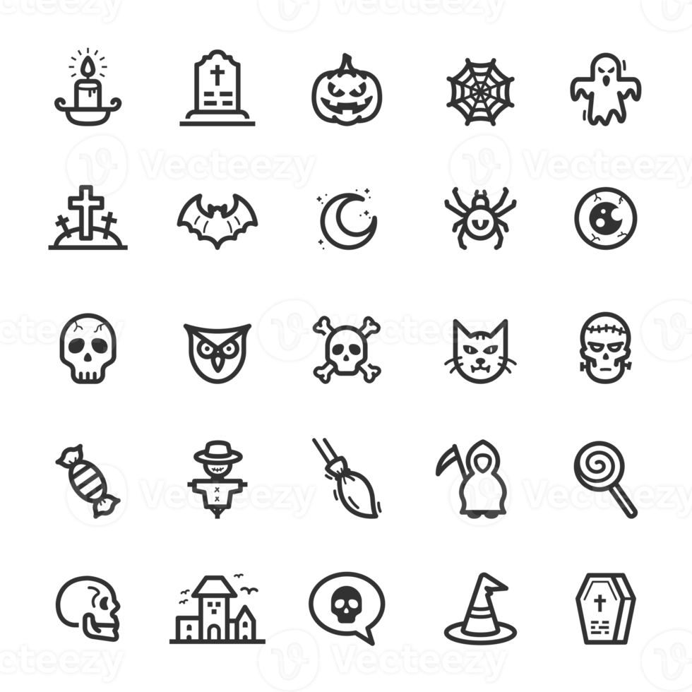 Icon set - Halloween line icon png