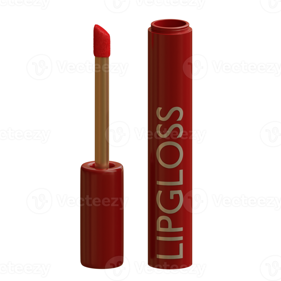 3d weergegeven rood lip Gloss perfect voor bedenken ontwerp project png