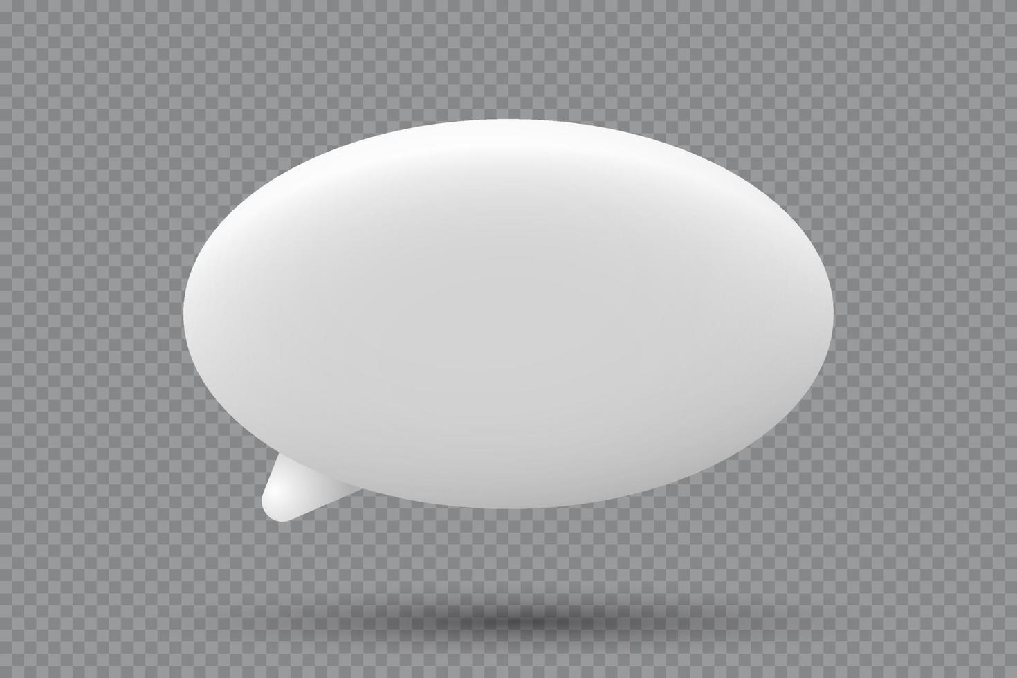 3d speech bubble icon. 3d chat icon. Chat message icon. White text box. Blank white speech bubble pin. Vector illustration