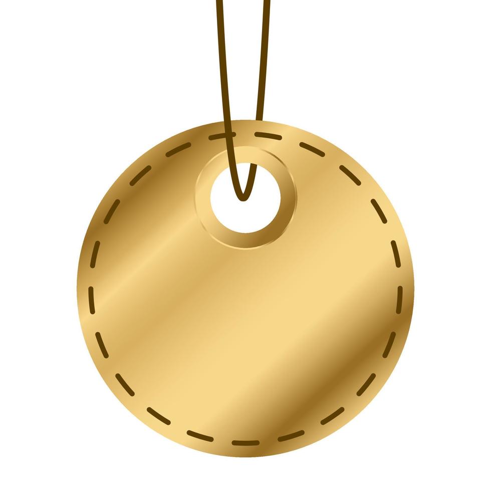 oro precio etiqueta diseño. oro precio etiqueta. oro precio etiqueta con punto. blanco dorado precio o regalo etiqueta. vector ilustración
