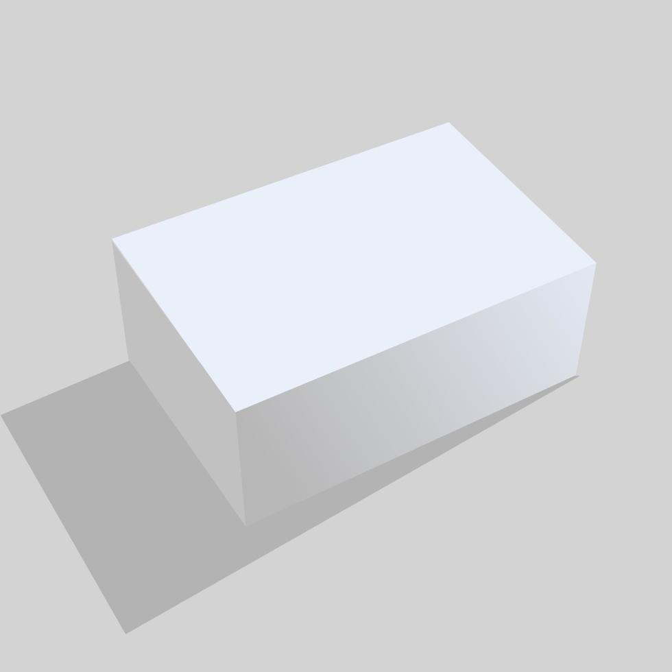 Realistic Package Box. For Software, electronic device and other products. Vector illustration.