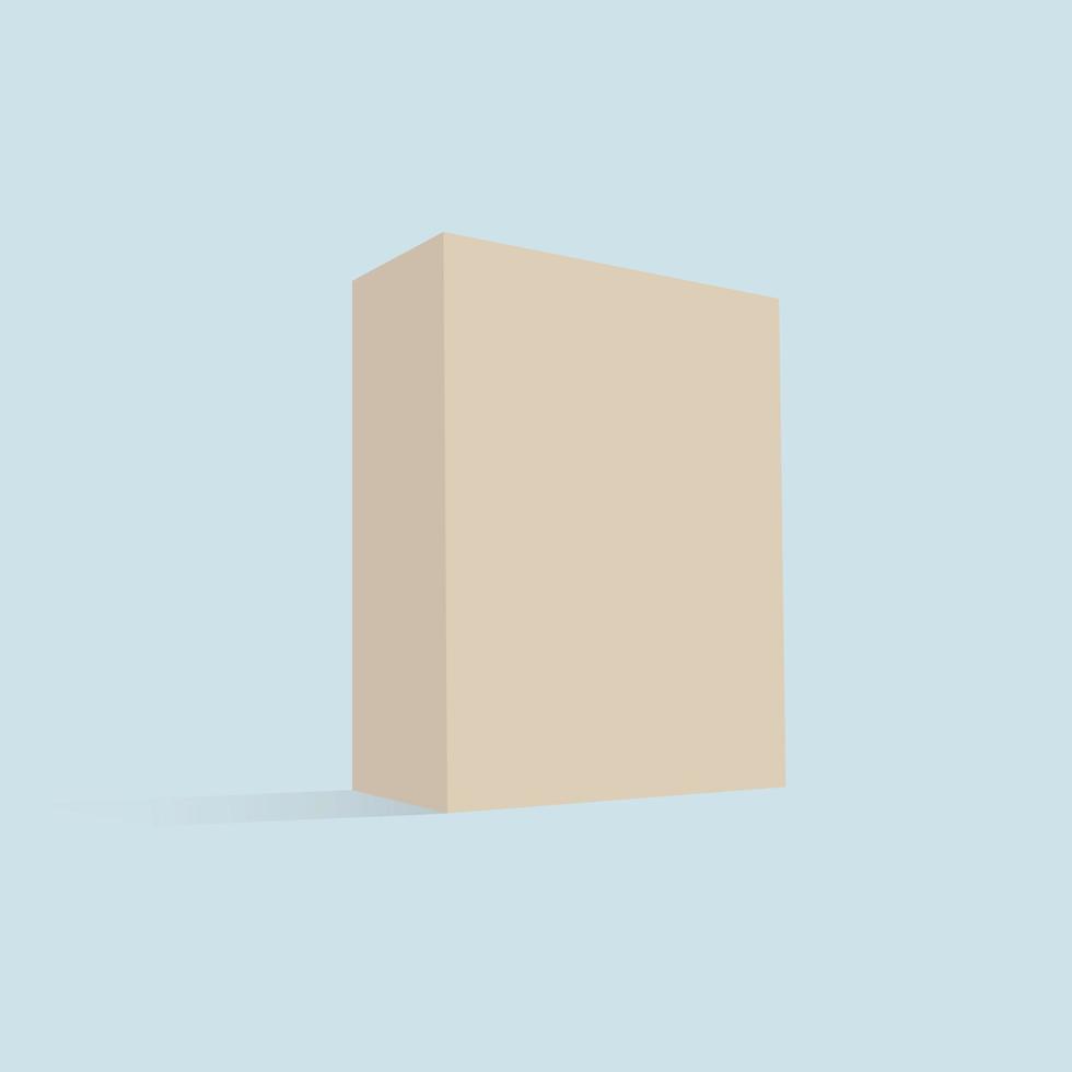 blanco caja Bosquejo. blanco embalaje cajas, cubo perspectiva ver y productos cosméticos producto paquete maquetas 3d vector ilustración