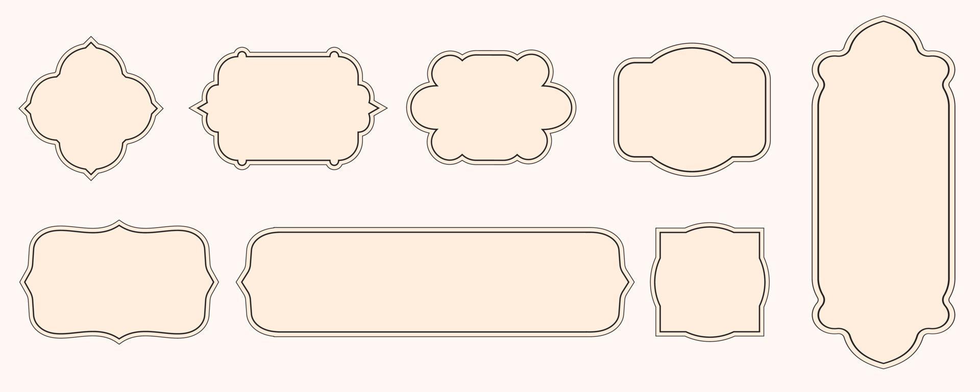 vector empty vintage labels design set