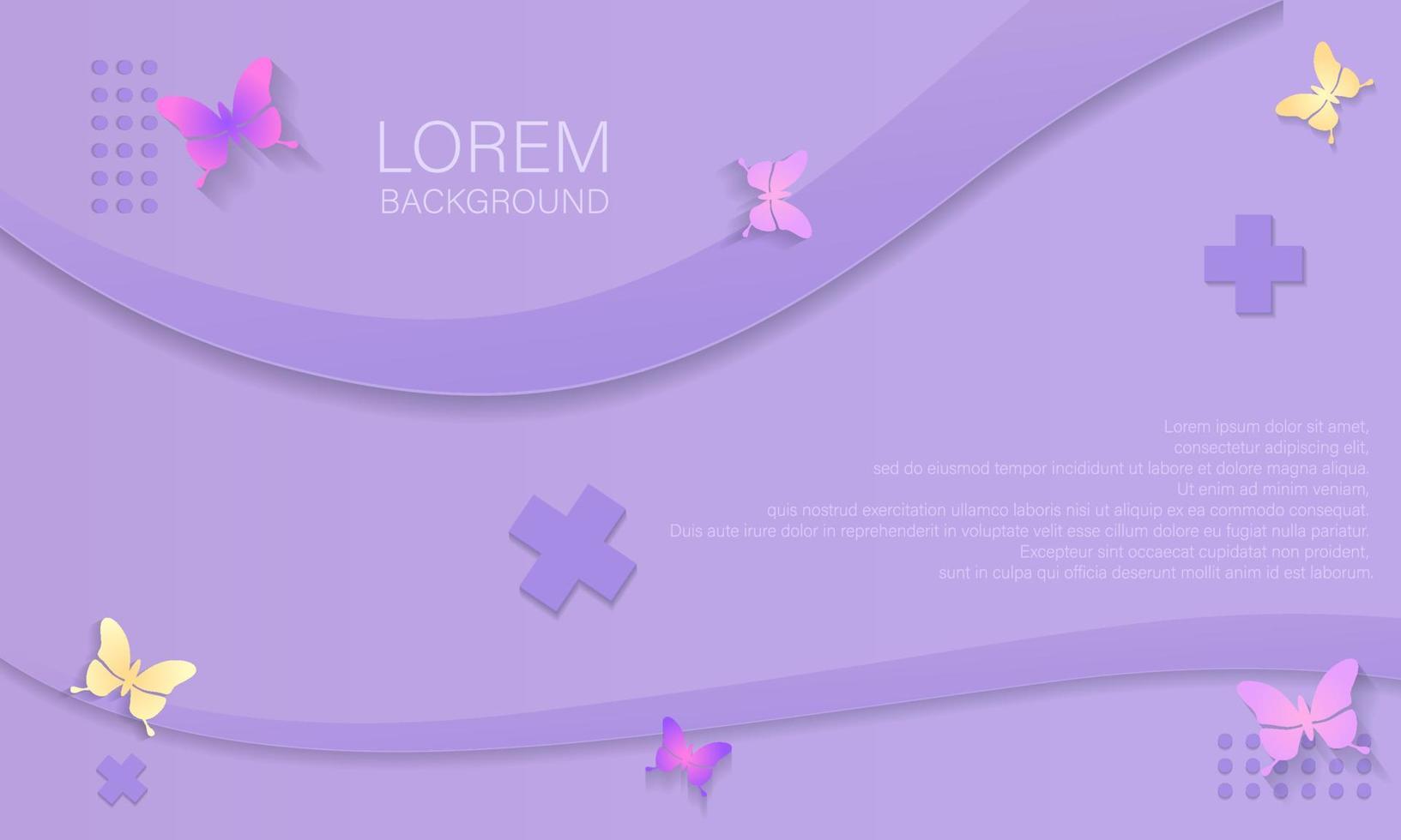 abstract background with butterfly bannner vector illustration