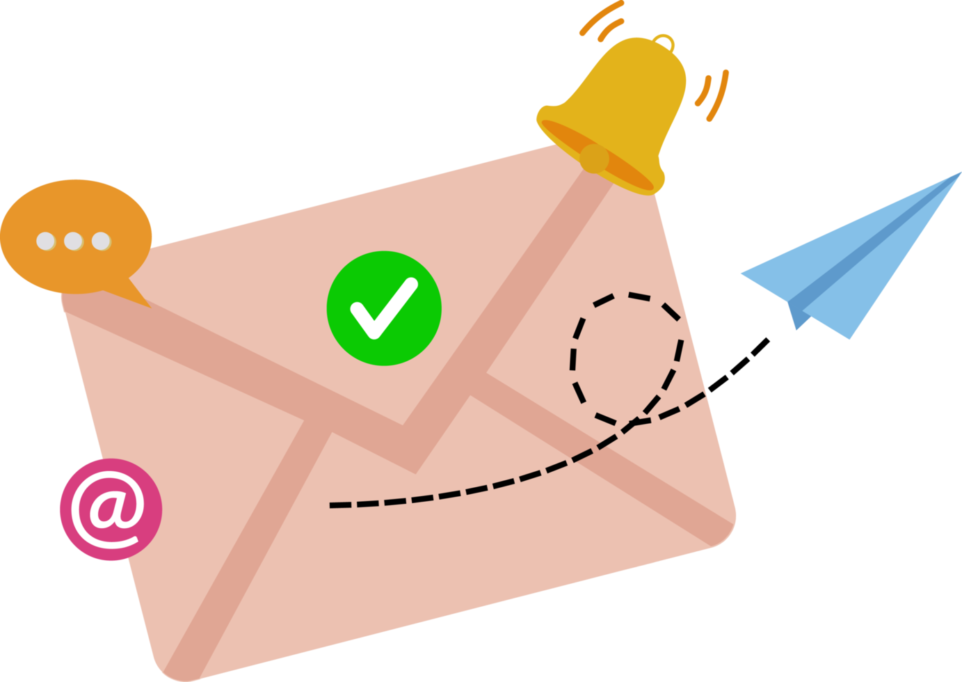 send email icon. email and paper airplane icon png