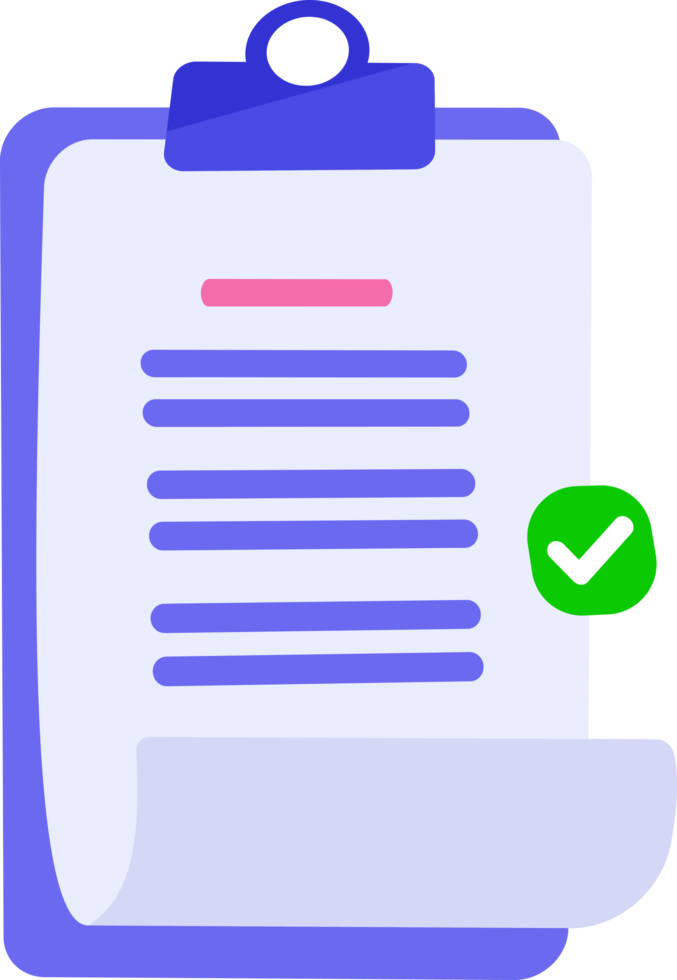 document icon with checkmark. clipboard icon with document paper png