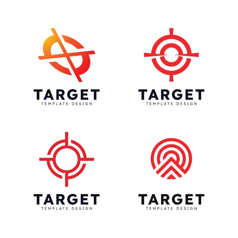 Target logo arrow direction, circle target Vector illustration