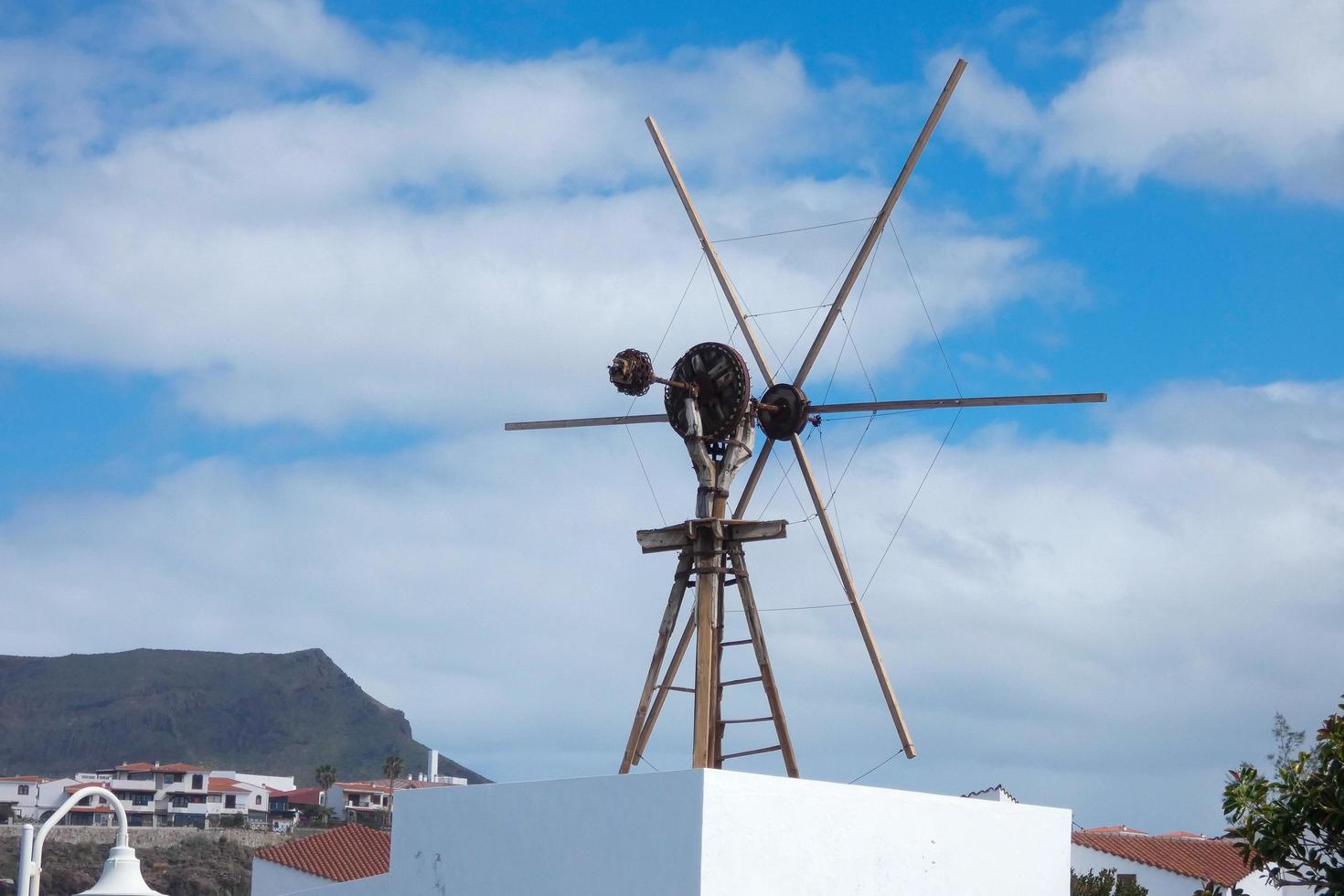 classic windmill mechanism without the sails photo