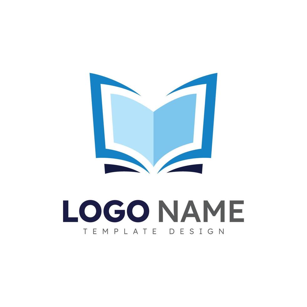 Education logo icon template. open book illustration vector