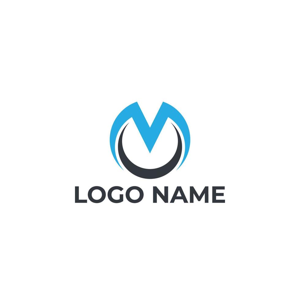 vector metro letra monograma logo diseño