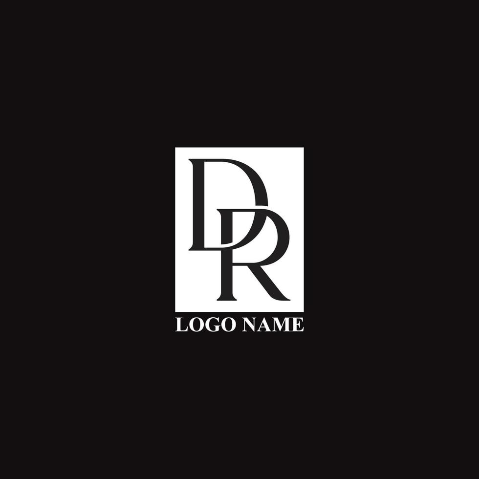 vector resumen monograma logo Dr letra diseño