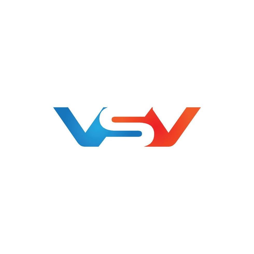 Vector creative letter vsv logo design concept