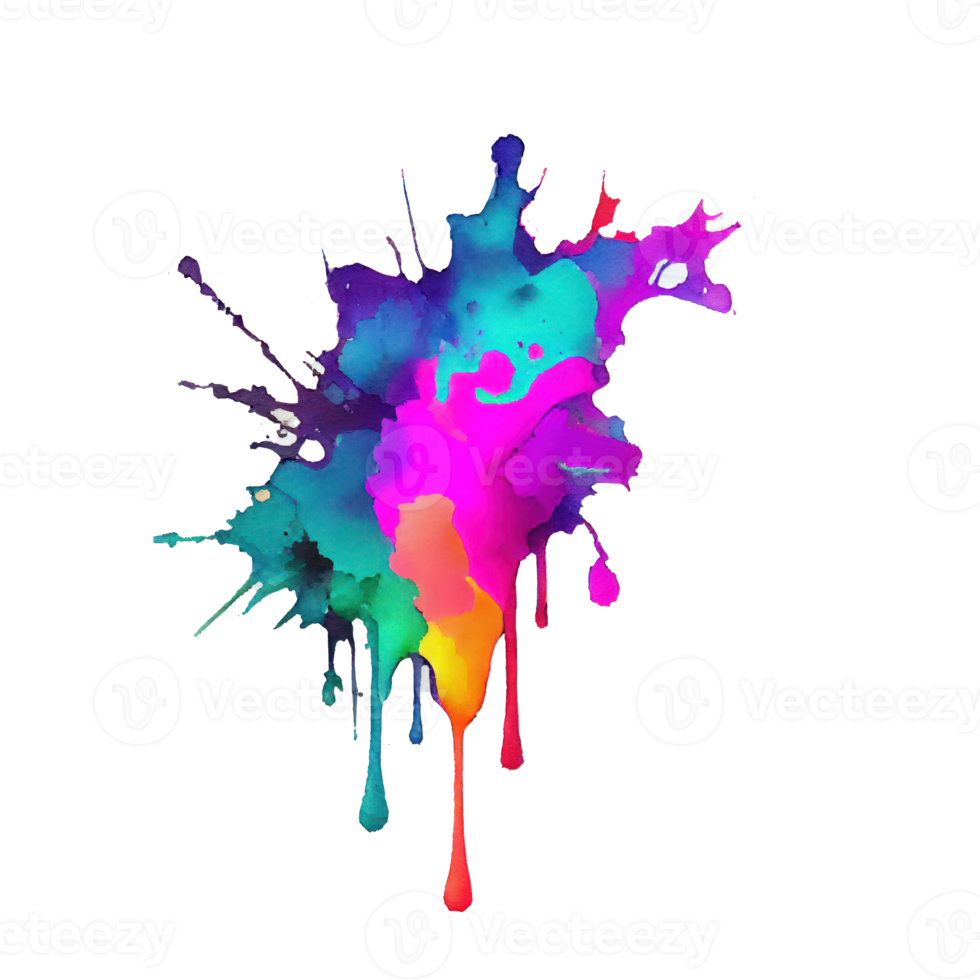 aquarelle tache dans coloré png