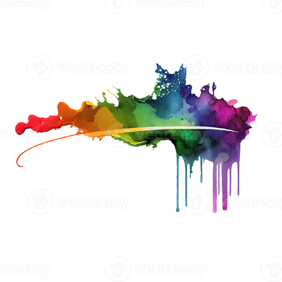 watercolor stain in colorful png