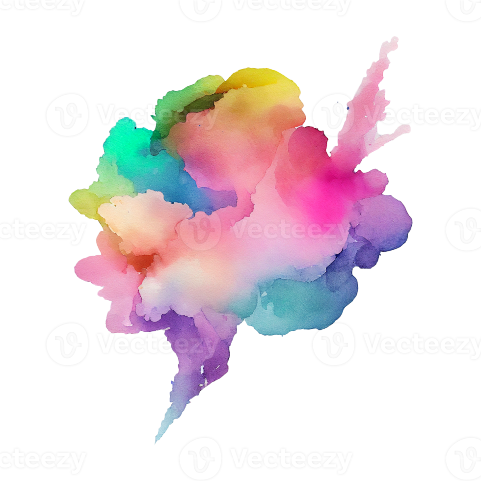 watercolor stain in colorful png