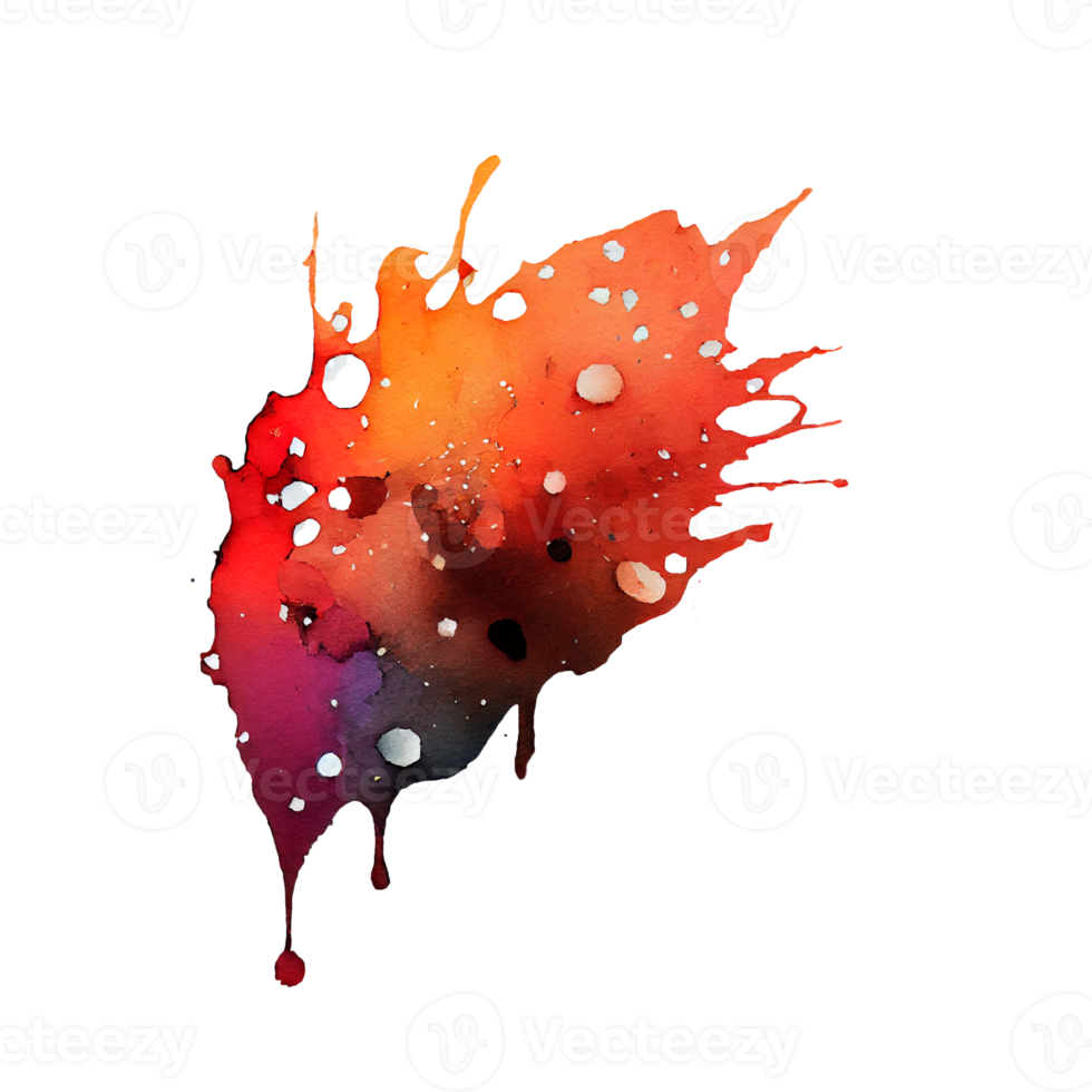 watercolor stain in colorful png