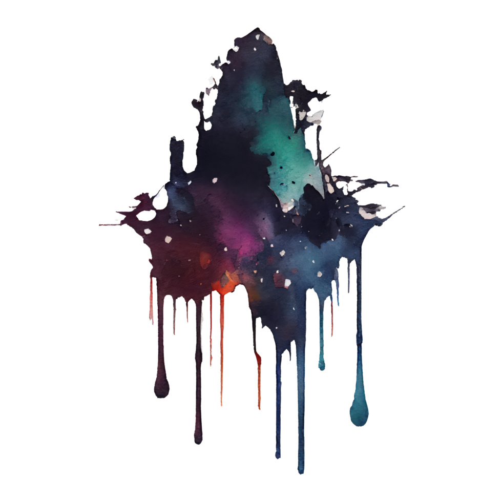 watercolor stain in colorful png