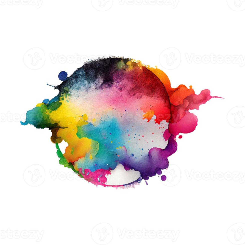 watercolor stain in colorful png