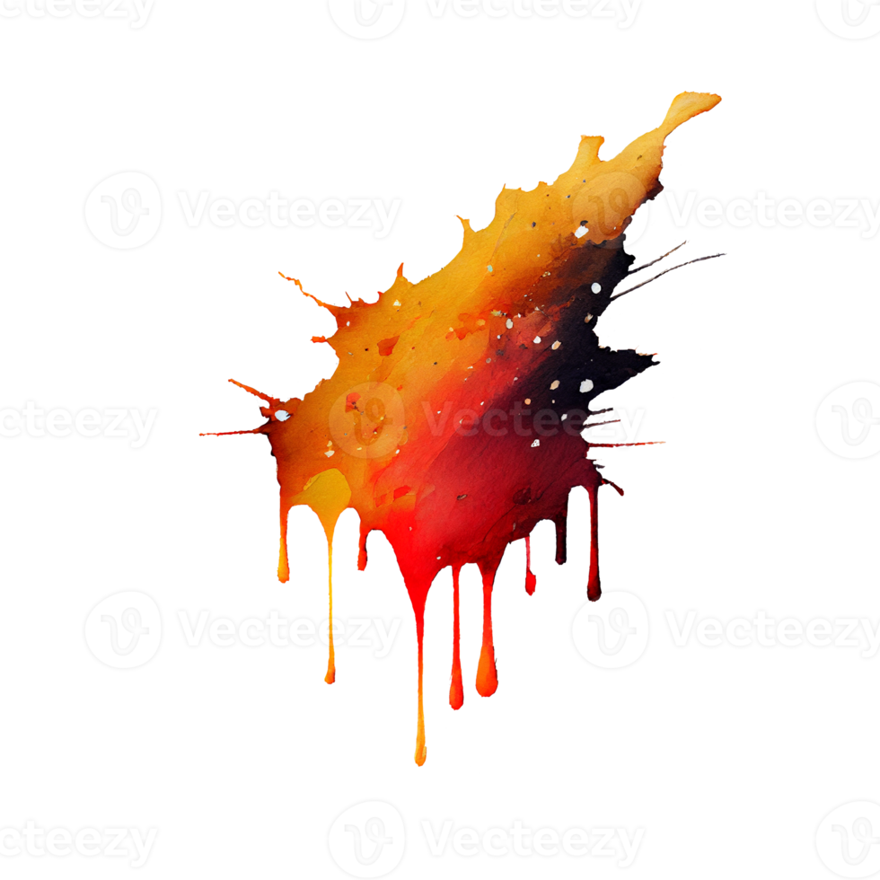 watercolor stain in colorful png