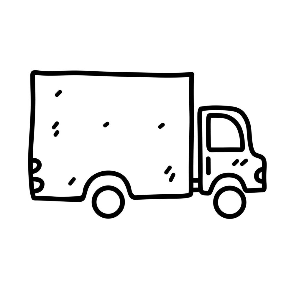 Truck in hand drawn doodle sketch style. Freight, transport, logistic,  delivery. Vector illustration isolated on white background. 21180022 Vector  Art at Vecteezy