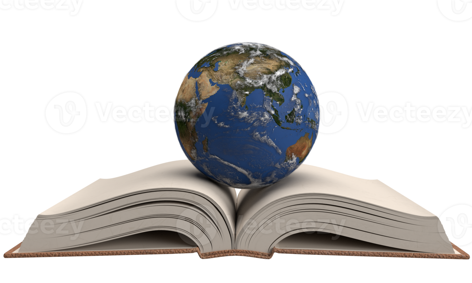 ouvert livre Terre monde planète global carte symbole monde livre lis journée éducation étude connaissance bibliothèque page papier information document Littérature international apprentissage collègue librairie.3d rendre png